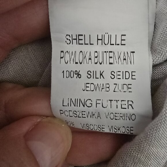 COLLEZIONE GAIA 100% SILK SLEEVELESS TUNIC GRAY LINED WOMENS SIZE LARGE - Picture 7 of 9